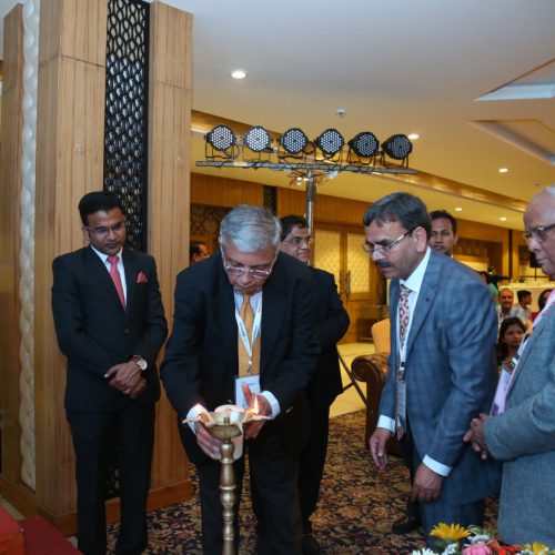 Lighting the lamp on 27th April, 2019 at the Annual Conference in Shimla.